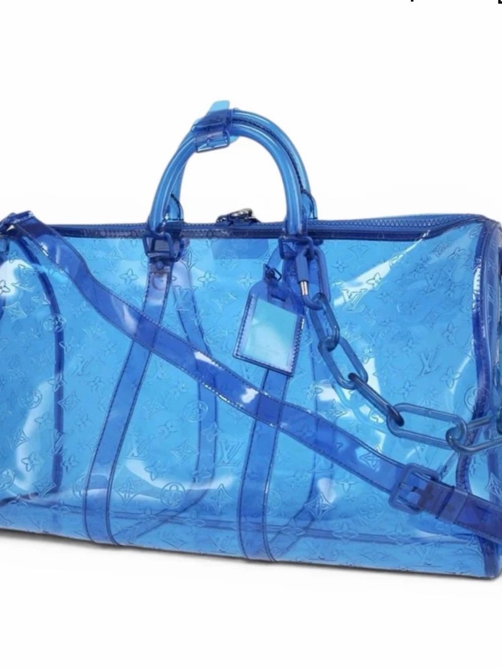 Louis Vuitton Translucent Blue Monogram Keepall Bandoulière